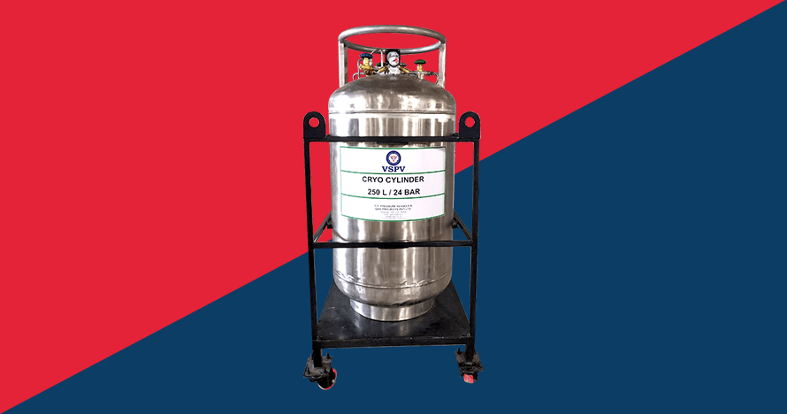 VSPV low-weight transportable Cryo Liquid Cylinder 250 L/24 bar